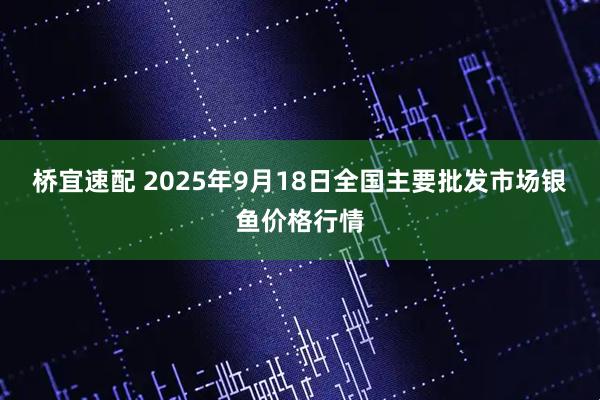 桥宜速配 2025年9月18日全国主要批发市场银鱼价格行情